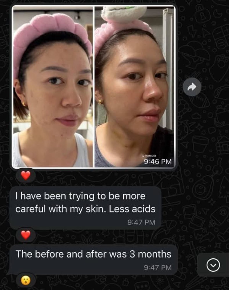 Customer WhatsApp before-and-after over 3 months